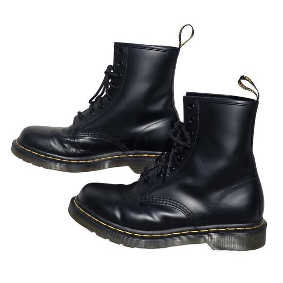 Dr Martens Black Leather Lace Up Airware 11821 Retail $238 Sz Women 8 - Picture 2 of 7